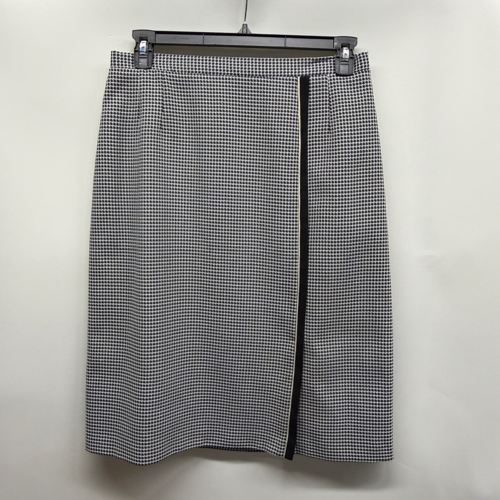 Sag Harbor Women's Houndstooth Pencil Skirt Size‎ 14 Large Side Zip Classic Twee